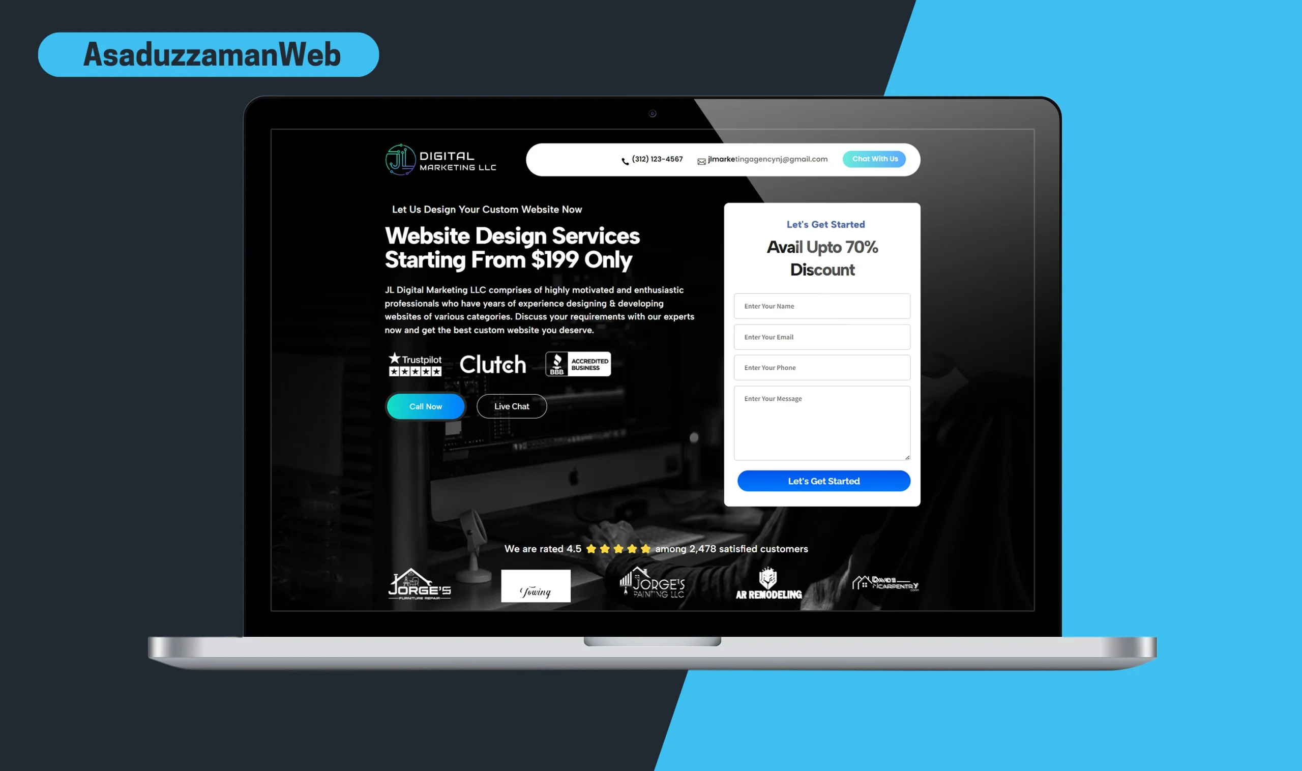 JL Digital Marketing - Landing Page Design